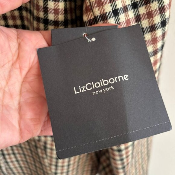 Liz Claiborne Womens Tart Tartans Plaid Wool Blend Blazer Multicolor Size 16 - Picture 10 of 14